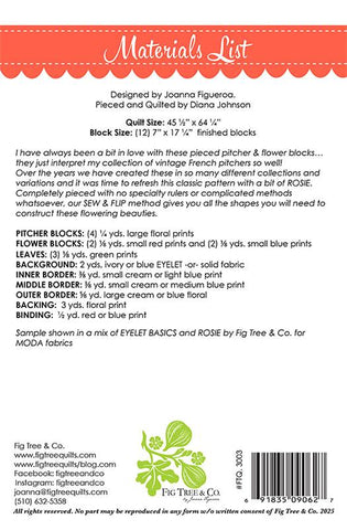 Milk & Blossoms Rosie Quilt Pattern by Fig Tree & Co.