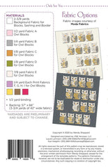 Owls See You Quilt Pattern by Wendy Sheppard