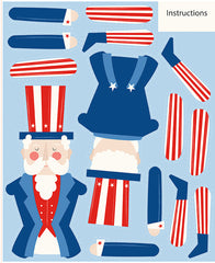Firecracker Uncle Sam Panel by My Mind's Eye for Riley Blake Designs
