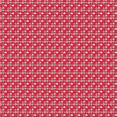 Smitten Chicken Red Xoxo Yardage by Lori Woods for Poppie Cotton Fabrics