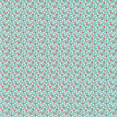 Smitten Chicken Aqua Wild Phlox Yardage by Lori Woods for Poppie Cotton Fabrics