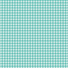 Smitten Chicken Aqua Check-a-roo Yardage by Lori Woods for Poppie Cotton Fabrics