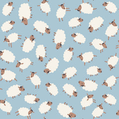 Hogs & Kisses Marina Sheep Thrills Flannel Yardage by Dear Stella for Dear Stella