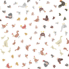 Hogs & Kisses White Time To Wing It Flannel Yardage by Dear Stella for Dear Stella