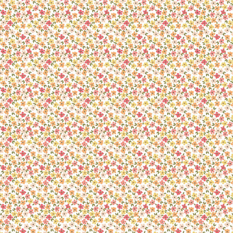 Prairie Sisters Homestead White School Frock Yardage by Lori Woods for Poppie Cotton Fabrics