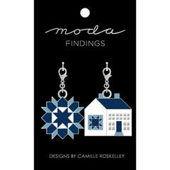 Quilt Star/Home Zipper Pull or Sewing Charm by Camille Roskelley