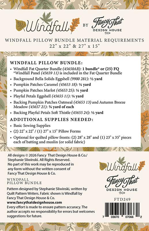 Windfall Pillow Bundle Pattern by Fancy That Design House