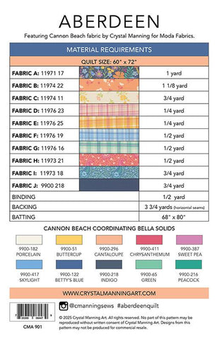 Aberdeen Quilt Pattern by Crystal Manning