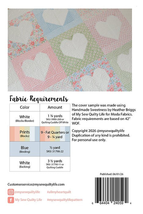 All My Heart Quilt Pattern by My Sew Quilty Life