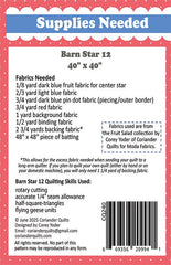 Barn Star 12 Quilt Pattern by Coriander Quilts