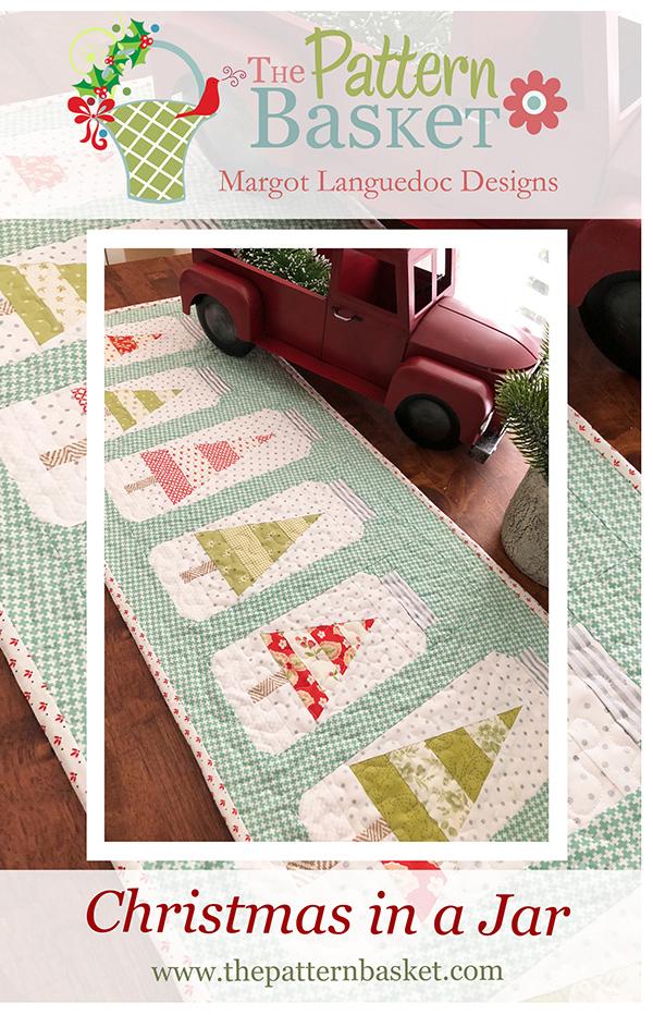 Christmas Jars Table Runner Pattern by The Pattern Basket
