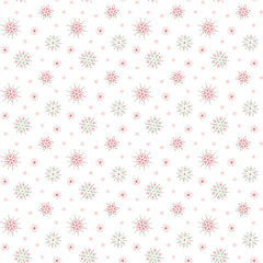 Frost And Flurry White Flurry Flakes Yardage by Sheri McCulley for Poppie Cotton Fabrics