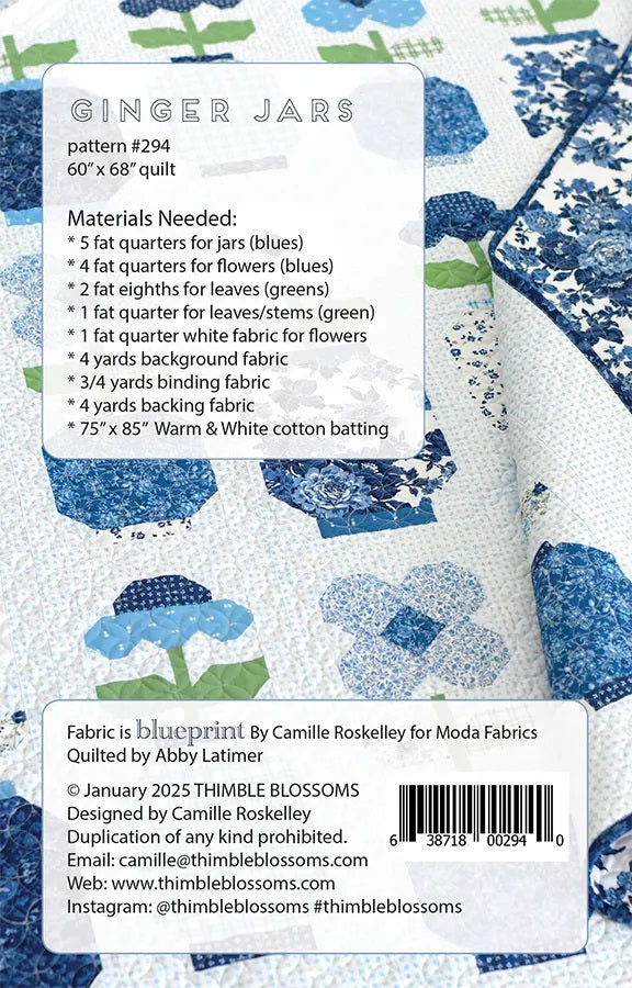 Ginger Jars Quilt Pattern by Thimble Blossoms