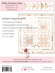 Little Brown Hen Quilt Pattern by Poppie Cotton Fabrics