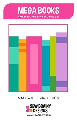 Mega Books Quilt Pattern by Jamie Siel of Sew Brainy Designs