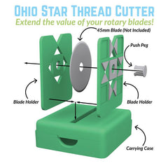 Ohio Star Green Thread Cutter by Moda