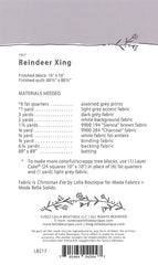 Reindeer Xing Quilt Pattern by Lella Boutique