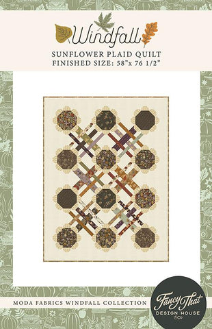 Sunflower Plaid Quilt Pattern by Fancy That Design House