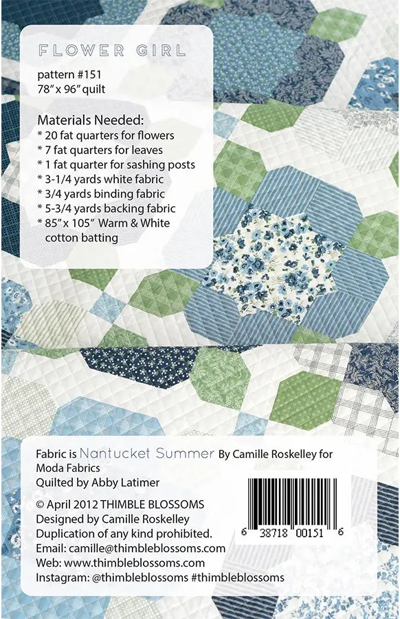 Flower Girl Quilt Pattern by Thimble Blossoms