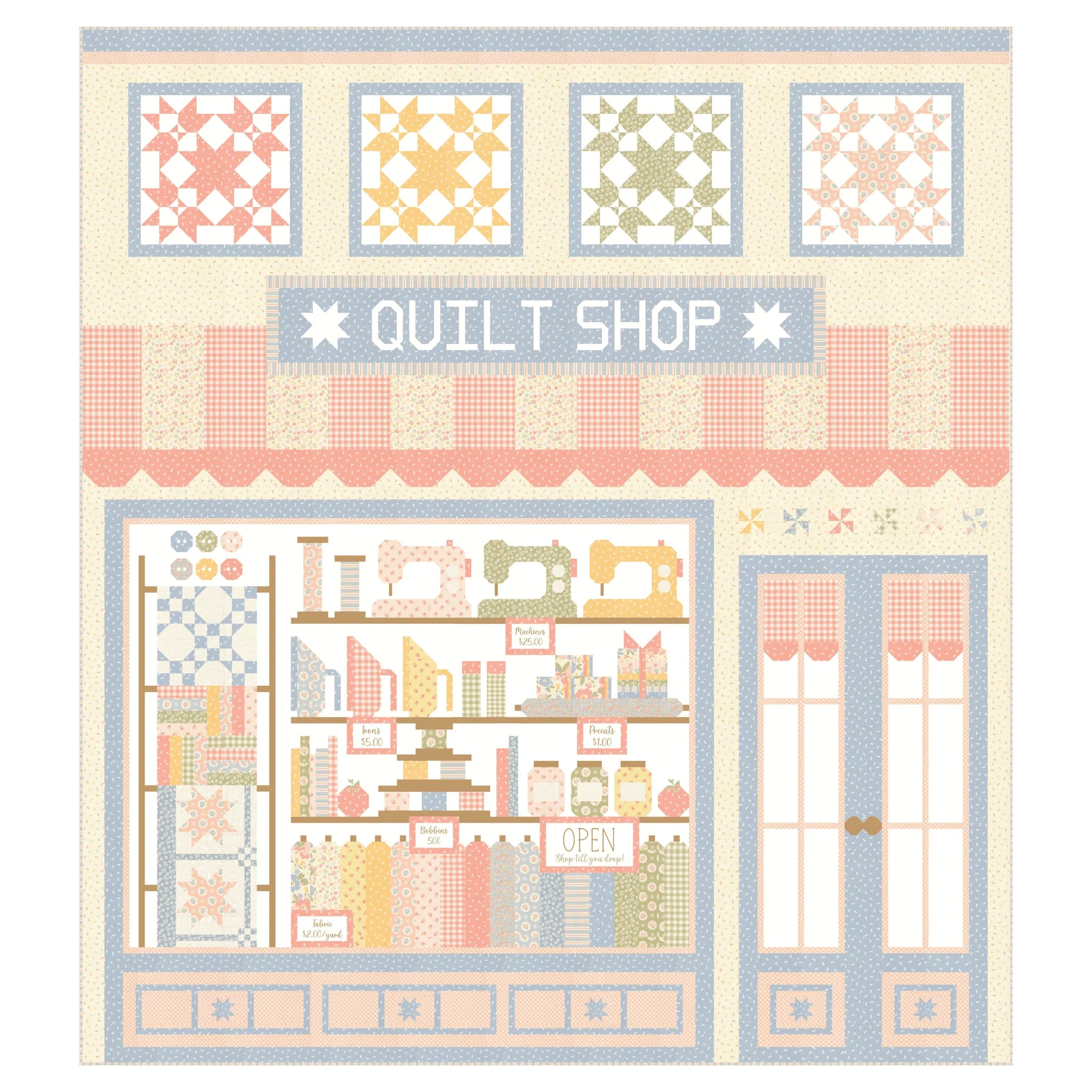 Image of the Quilt Shop BOM Quilt with Heather Briggs