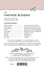 Vintage Blooms Quilt Pattern by Lella Boutique