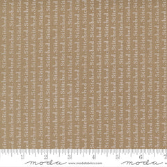 Stitched Slate Stitch Text Yardage by Fig Tree for Moda Fabrics