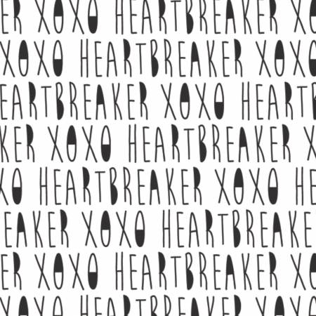 XOXO White Handwritten XOXO yardage by Camelot Fabrics