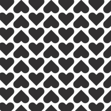XOXO Black Wild Hearts yardage by Camelot Fabrics