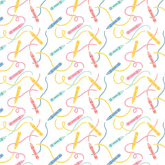 Teachers Rule White Crayons yardage by Camelot Fabrics