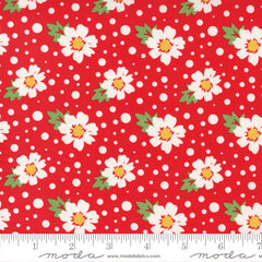 Zinnia Ruby Daisy Yardage by April Rosenthal for Moda Fabrics