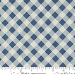 Meander Indigo Picnic Check Yardage by Aneela Hoey for Moda Fabrics