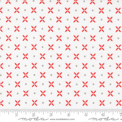 Simply Delightful White Geranium Orange Peel Yardage by Sherri & Chelsi for Moda Fabrics