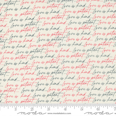 Flirt Cream Multi Love Is Patient Yardage by Sweetwater for Moda Fabrics