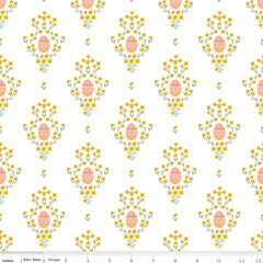 Easter Egg Hunt White Eggs Yardage by Natalia Juan Abello for Riley Blake Designs