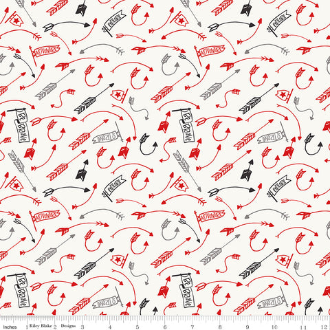Into The Woods Off White Crazy Arrows Yardage by Lori Whitlock for Riley Blake Designs