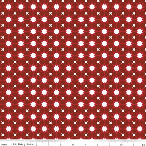 American Dream Red Geometric Yardage by Dani Mogstad for Riley Blake Designs