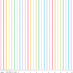 Sunshine Blvd White Stripes Yardage by Amber Kemp-Gerstel for Riley Blake Designs