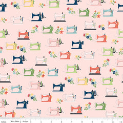 Sew Much Fun Pink Sewing Machines Yardage by Echo Park Paper for Riley Blake Designs