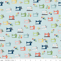 Sew Much Fun Sky Sewing Machines Yardage by Echo Park Paper for Riley Blake Designs