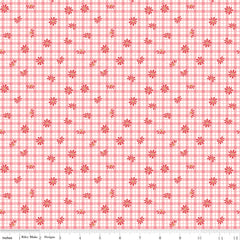 Sweet Acres Strawberry Floral Gingham Yardage by Beverly McCullough for Riley Blake Designs