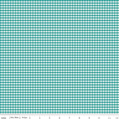 1/8" Small Teal Gingham Yardage by Riley Blake Designs