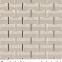 Varsity Tan Volleyball Net Yardage by Deena Rutter for Riley Blake