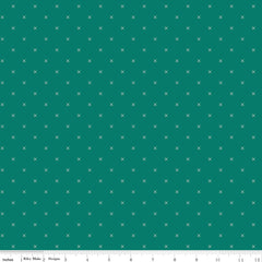 Bee Cross Stitch Jade Yardage by Lori Holt for Riley Blake Designs