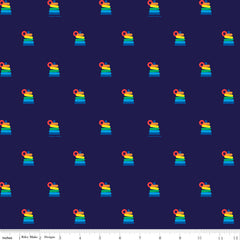 Fisher-Price Navy Rock A Stack Yardage by Riley Blake Designs