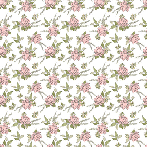 Country Roads White Shenandoa Yardage by Lori Woods for Poppie Cotton Fabrics