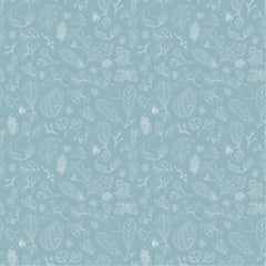 House and Home Blue Forest Yardage by Lori Woods for Poppie Cotton Fabrics