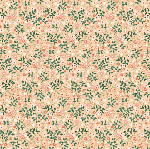 Goose Creek Gardens Yellow Garden Mix Yardage by Lori Woods for Poppie Cotton Fabrics