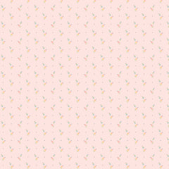 Hollyhock Lane Pink Kindness Yardage by Lori Woods for Poppie Cotton Fabrics