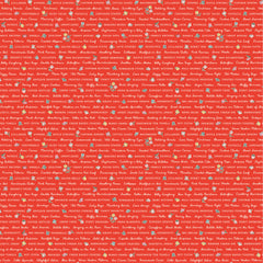 My Favorite Things Red Love Letters Yardage by Lori Woods for Poppie Cotton Fabrics