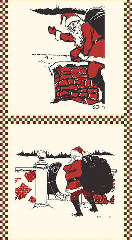 Christmas at Buttermilk Acres Santa Pillow Panel by Buttermilk Basin for Riley Blake Designs